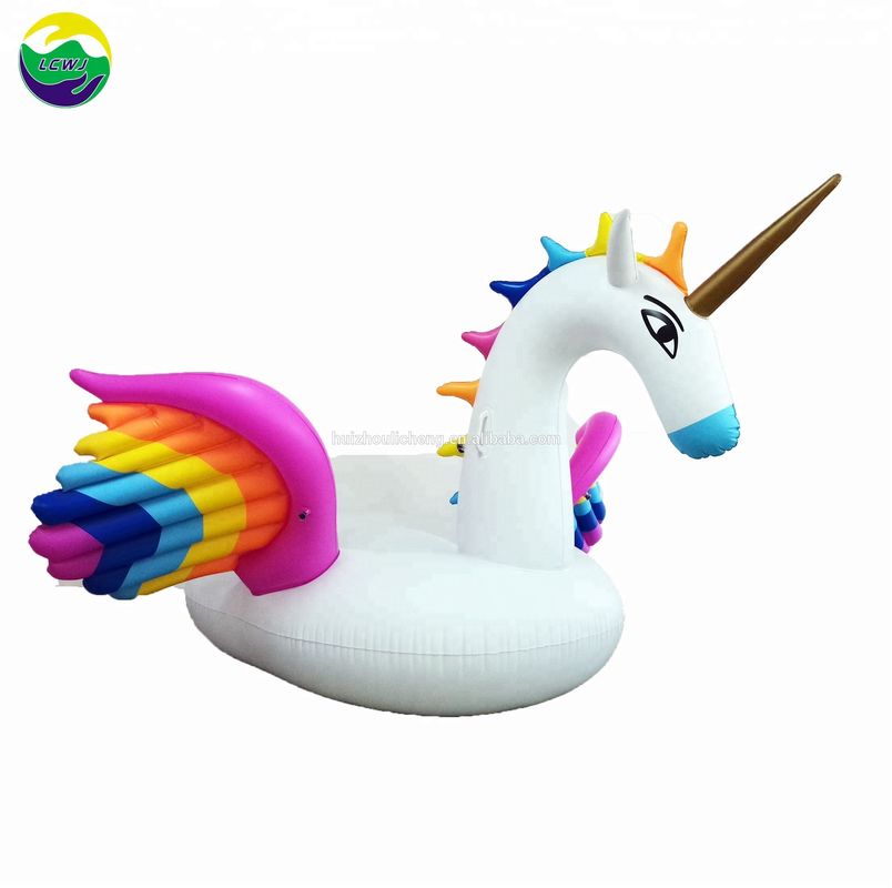 Conduite sur une flotte gonflable géante unicorne 280 x 230 x 135 cm flottante gonflable de plage