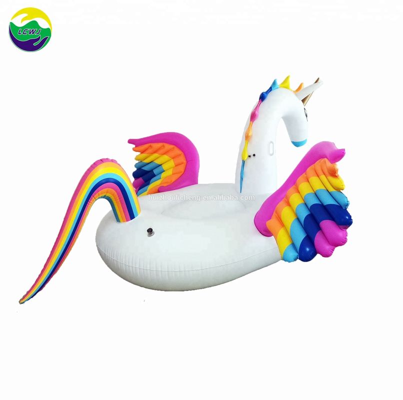Conduite sur une flotte gonflable géante unicorne 280 x 230 x 135 cm flottante gonflable de plage