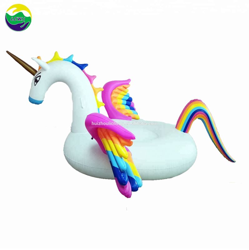 Conduite sur une flotte gonflable géante unicorne 280 x 230 x 135 cm flottante gonflable de plage