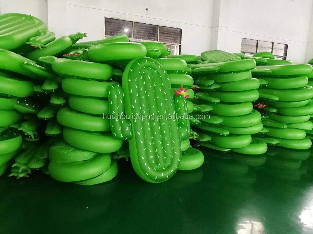 Famille amusante Cactus piscine flottante non phtalate PVC Fête d'été flottante pour le lac