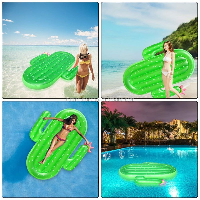 Famille amusante Cactus piscine flottante non phtalate PVC Fête d'été flottante pour le lac