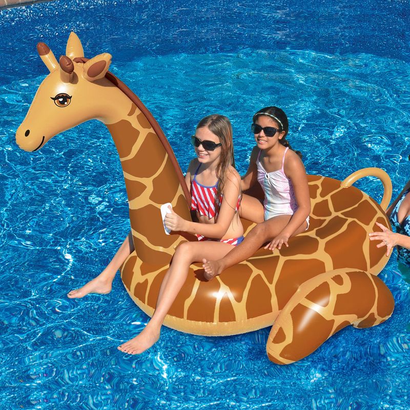 Piscine gonflable avec anneau de natation Giraffe 0,32 mm Décoration flottante Piscine gonflable géante