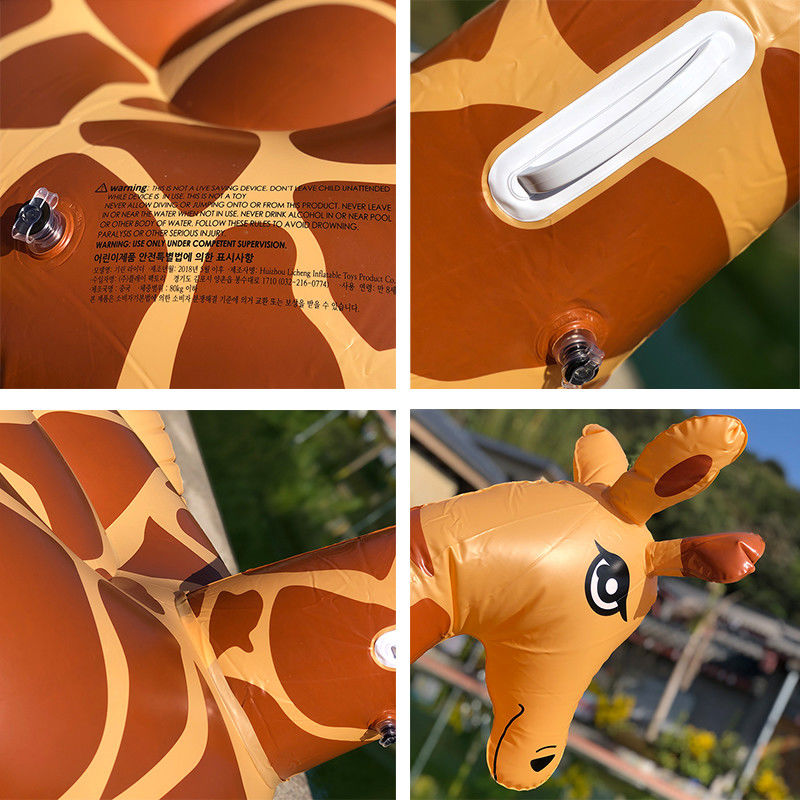 Piscine gonflable avec anneau de natation Giraffe 0,32 mm Décoration flottante Piscine gonflable géante