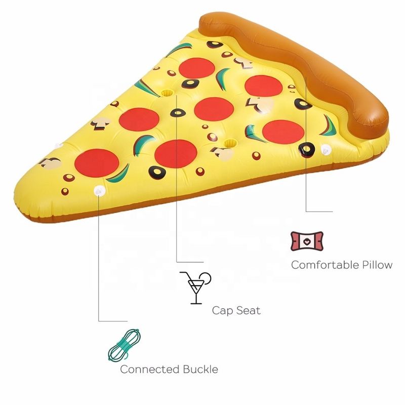 Piscine gonflable extérieure flottante 180 x 130 cm nager l'eau souffler jusqu'à pizza tranche pour le support