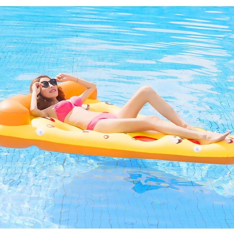 Piscine gonflable extérieure flottante 180 x 130 cm nager l'eau souffler jusqu'à pizza tranche pour le support