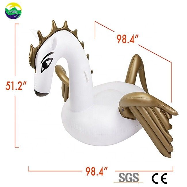 Eco-friendly Pegasus gonflable piscine flotteur cheval jouets pour adultes 250 x 250 x 130 cm