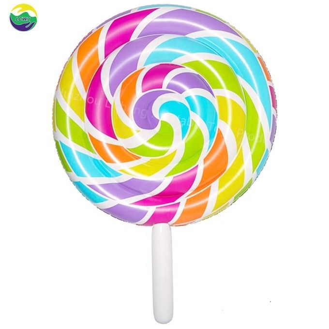 0.3mm Multicolore Grand piscine flotteur gonflable Lollipop piscine flotteur 220 x 150cm