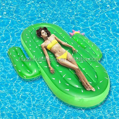 Enfants Cactus piscine gonflable flottant vert salon de radeau extérieur pour adultes fête d'été