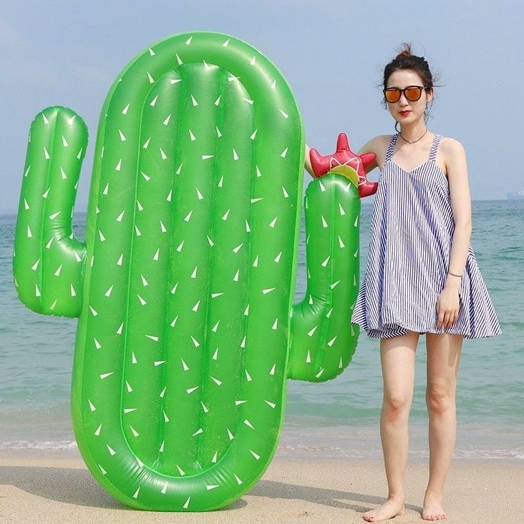 Enfants Cactus piscine gonflable flottant vert salon de radeau extérieur pour adultes fête d'été