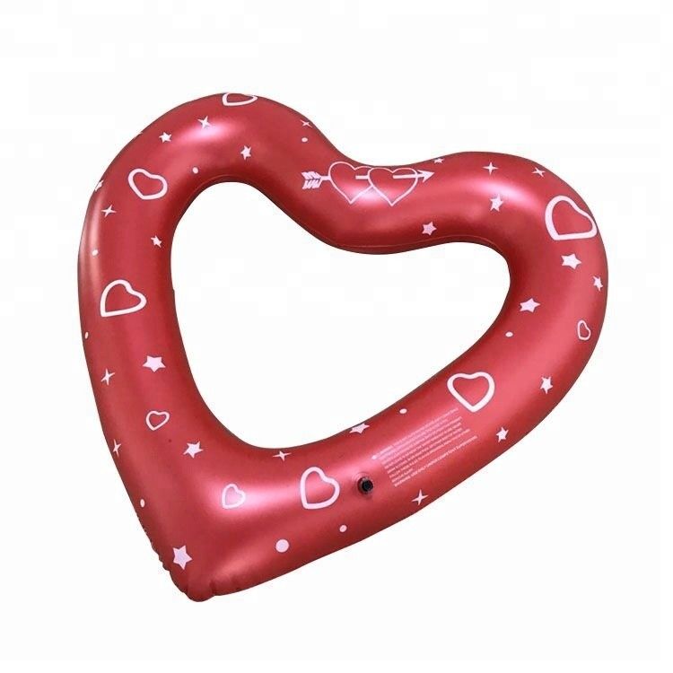 1.5M Float d'eau pour enfants anneau gonflable amour cœur piscine float pour adulte