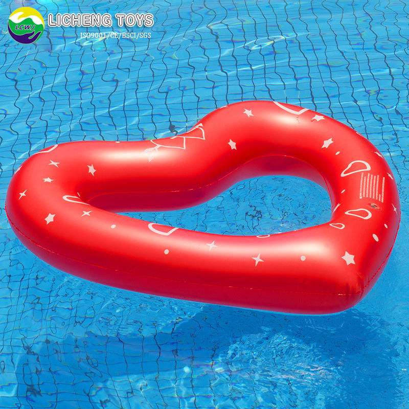 1.5M Float d'eau pour enfants anneau gonflable amour cœur piscine float pour adulte