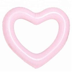 Piscine pour adultes Float Rings gonflables 115 x 115 cm Piscine gonflable en forme de cœur rose