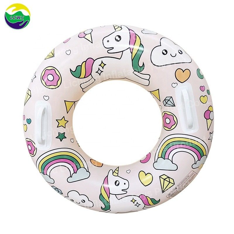 0.22mm anneau gonflable de natation tube radeau licorne anneau de natation personnalisé