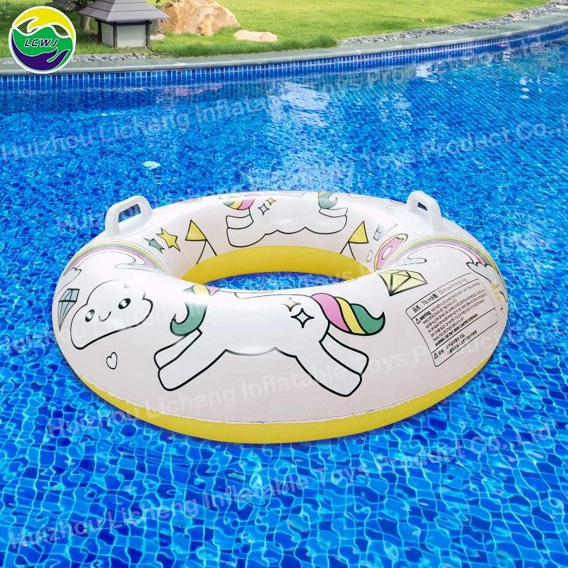 0.22mm anneau gonflable de natation tube radeau licorne anneau de natation personnalisé