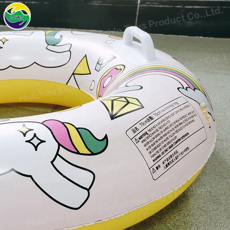 0.22mm anneau gonflable de natation tube radeau licorne anneau de natation personnalisé