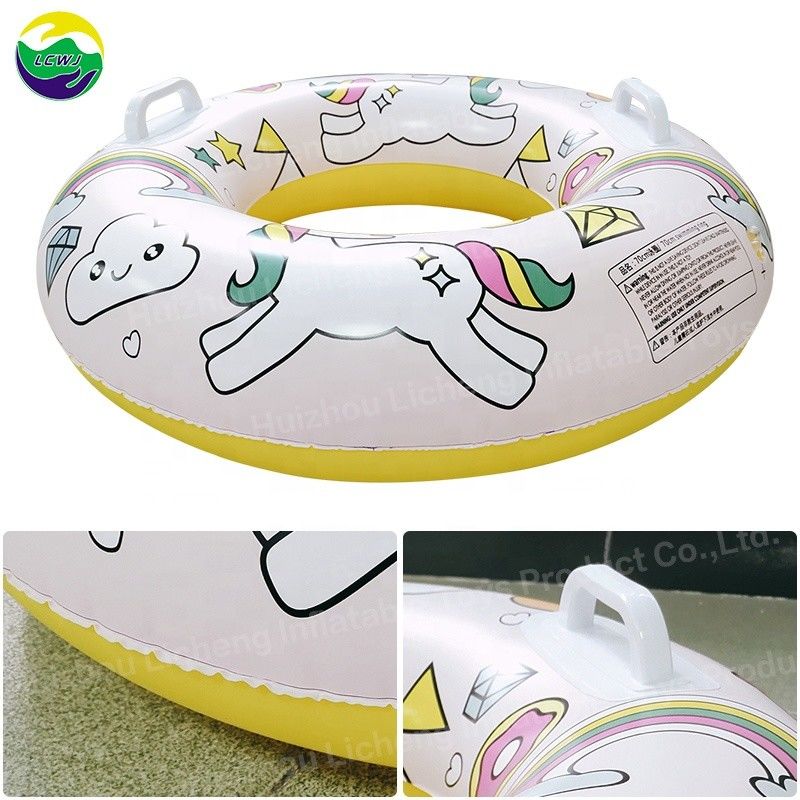 0.22mm anneau gonflable de natation tube radeau licorne anneau de natation personnalisé