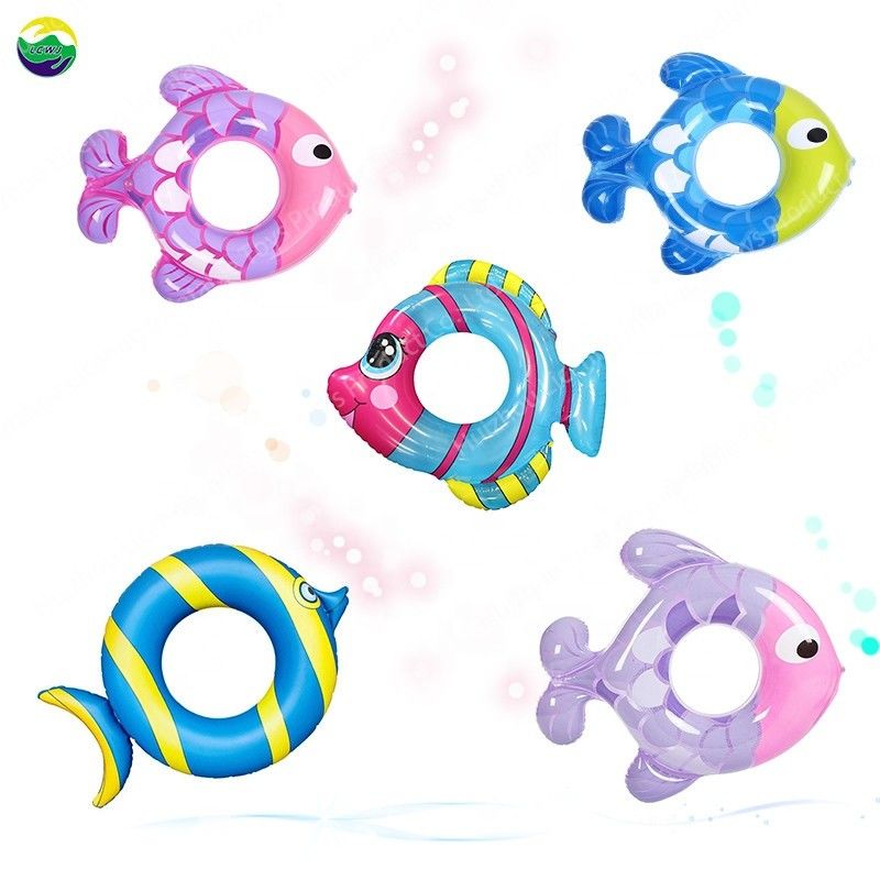 0.25mm gonflable piscine extérieure tube flottant poisson jouets de piscine natation radeau d'eau 8,7 pouces