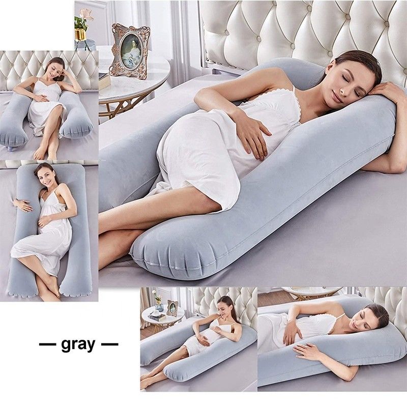 Coussins gonflables de grossesse en PVC en forme de U en forme de corps entier