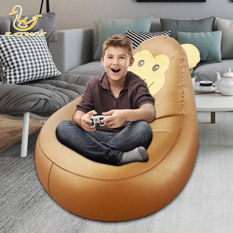 LC Chimpanzé Animal Design Salon pliable gonflable éclaboussure canapé fauteuil canapé avec lumière à commande à distance