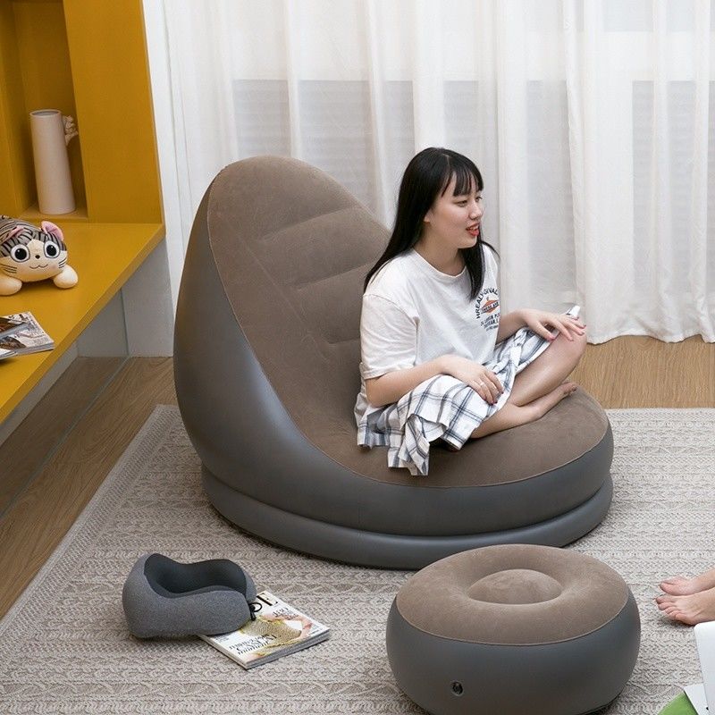 Couchette à air en PVC en flocons Lit 110 cm Couchette gonflable à l'extérieur