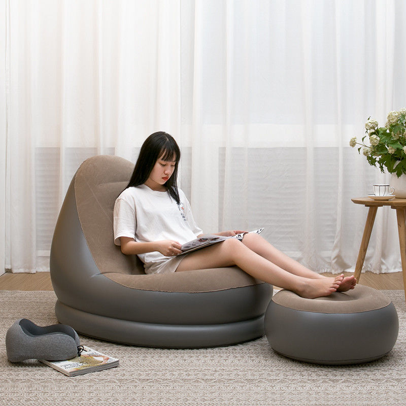 Couchette à air en PVC en flocons Lit 110 cm Couchette gonflable à l'extérieur