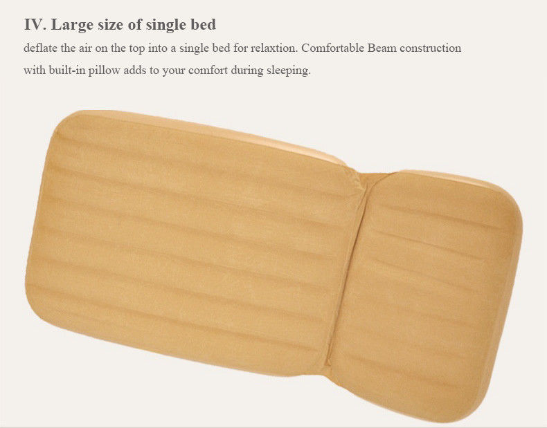 Meubles d'extérieur gonflables en flocons gonflables à air double coté matelas de lit pneumatique 0,35 mm