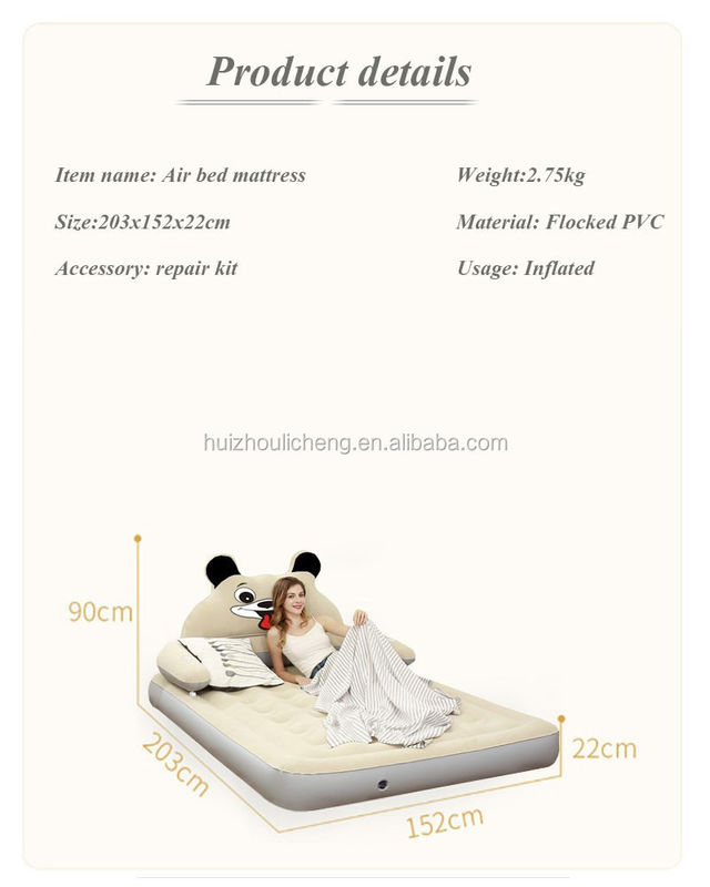Animaux auto-inflatables Meubles gonflables Lit à air gonflable Matelas grande taille