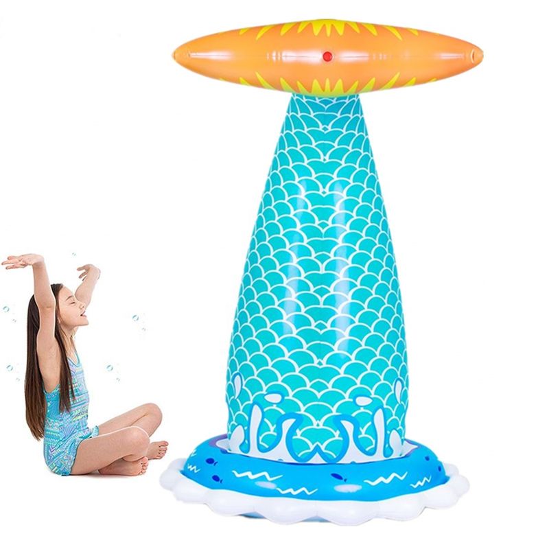 LC énorme pulvérisateur gonflable de queue de sirène Premium épais écologique PVC pulvérisent l'eau de la queue 6'