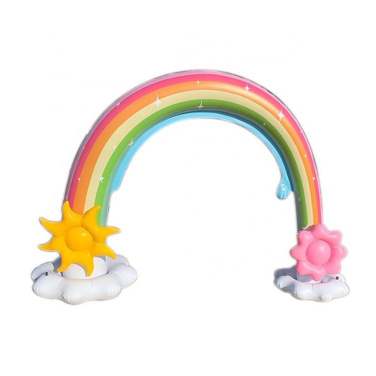 Sprinkler à billes de plage gonflables géant 6 pieds d'eau Rainbow Arc Jouet Pour les nourrissons