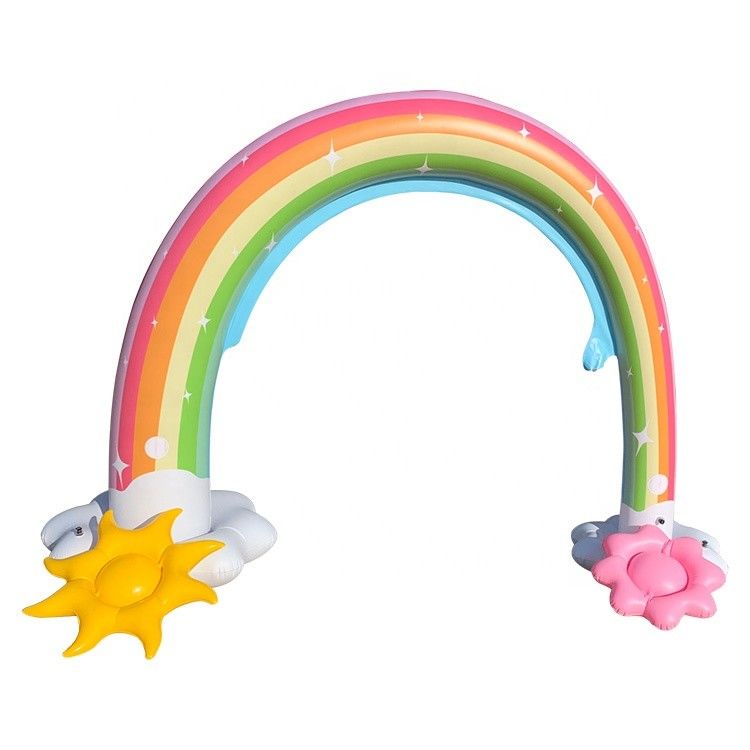 Sprinkler à billes de plage gonflables géant 6 pieds d'eau Rainbow Arc Jouet Pour les nourrissons
