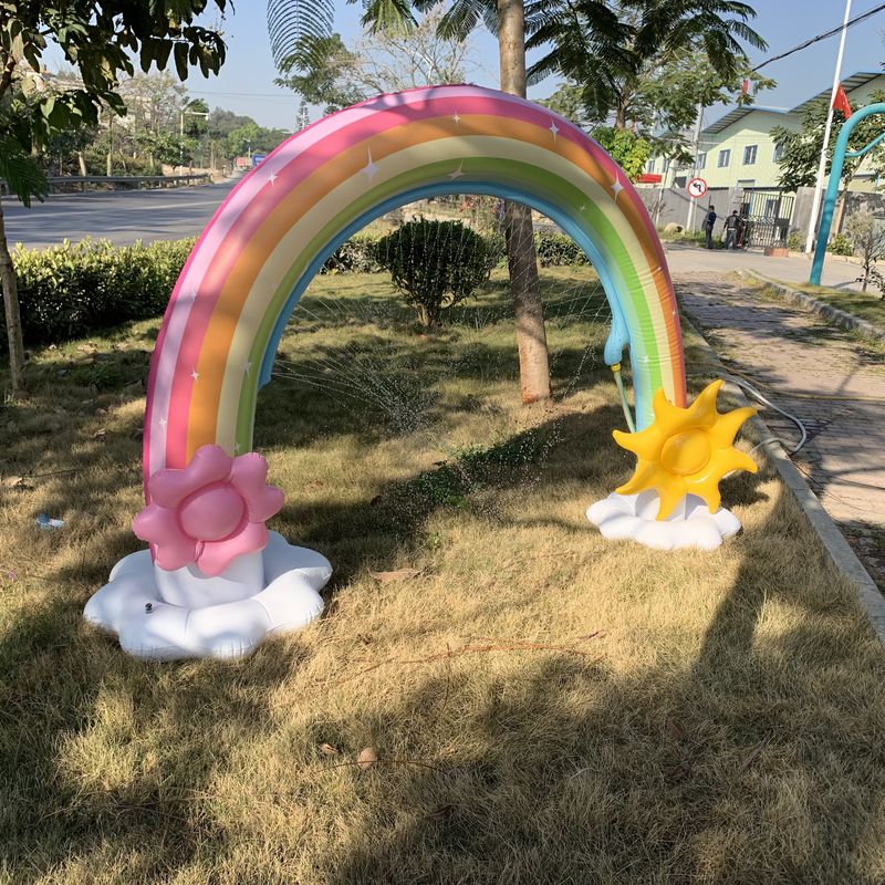 Sprinkler à billes de plage gonflables géant 6 pieds d'eau Rainbow Arc Jouet Pour les nourrissons