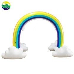 Sprinkler à billes de plage gonflables géant 6 pieds d'eau Rainbow Arc Jouet Pour les nourrissons