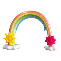Sprinkler à billes de plage gonflables géant 6 pieds d'eau Rainbow Arc Jouet Pour les nourrissons