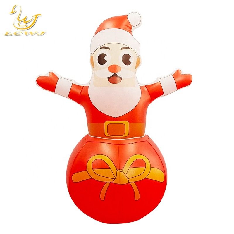 Roly Poly Air Blow Up Père Noël Décorations gonflables avec lumière LED