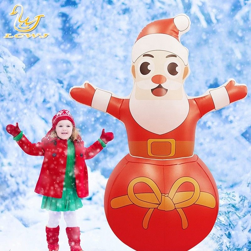 Roly Poly Air Blow Up Père Noël Décorations gonflables avec lumière LED