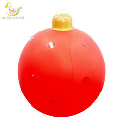 Ornement de jouet gonflable extérieur de 60 cm décoré Pvc Boules de Noël gonflables avec lumière