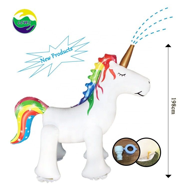 Jouet gonflable extérieur en PVC Unicorn 100 kg Sprinkler cadeaux Mat fournisseur pour le sol