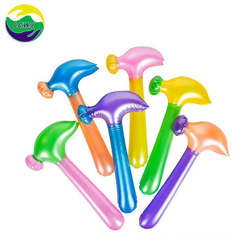 Couleur arc-en-ciel 0,5 kg Jouets gonflables en plastique 0,18 mm Jouet à marteau gonflable