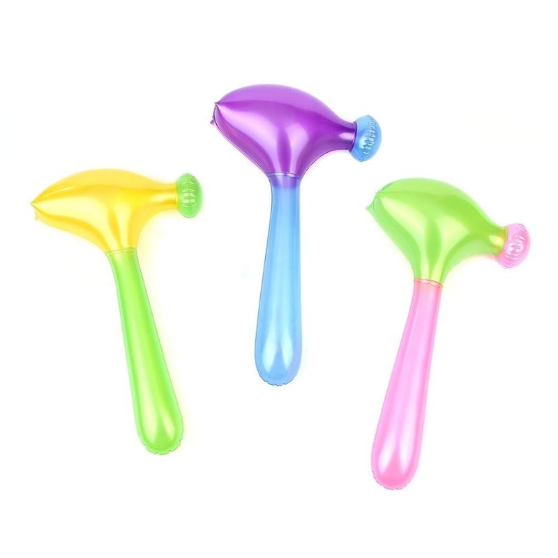 Couleur arc-en-ciel 0,5 kg Jouets gonflables en plastique 0,18 mm Jouet à marteau gonflable