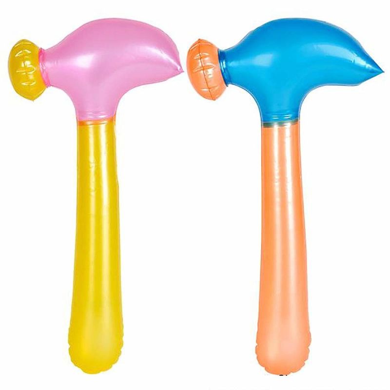 Couleur arc-en-ciel 0,5 kg Jouets gonflables en plastique 0,18 mm Jouet à marteau gonflable