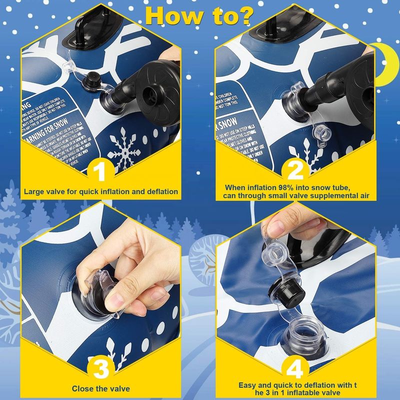 Neige pour adultes Jouets de neige gonflables Tubes gonflables de traîneau de neige à air Traîneau de neige 0,58 mm 0,38 mm