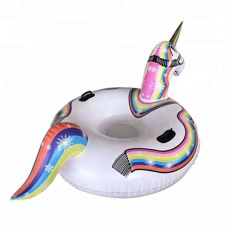 Jouets de neige gonflables en PVC pour l'hiver 190cm Air Unicorn Traîneau de neige pour adultes