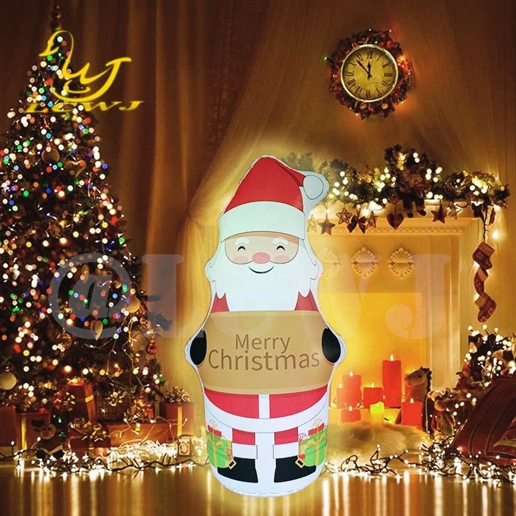 Décoration de jardin de Noël inflatable décorations de père Noël avec lumière LED