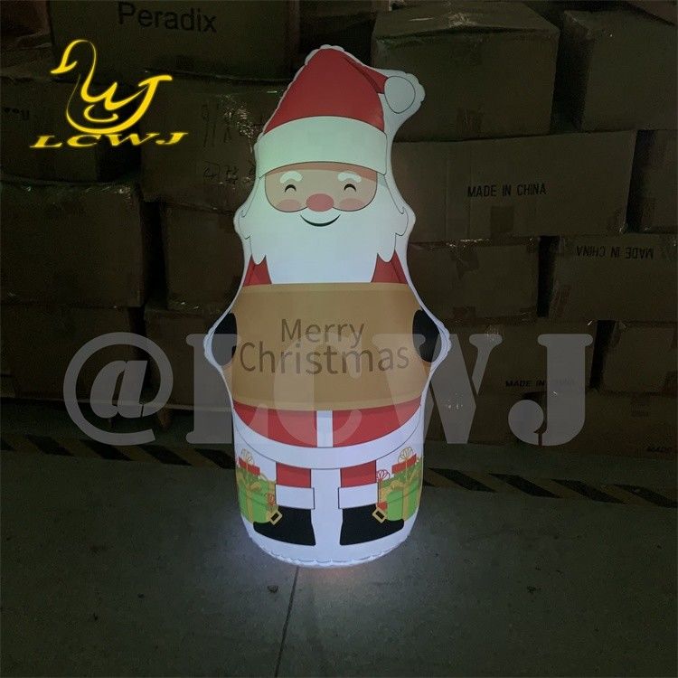 Décoration de jardin de Noël inflatable décorations de père Noël avec lumière LED