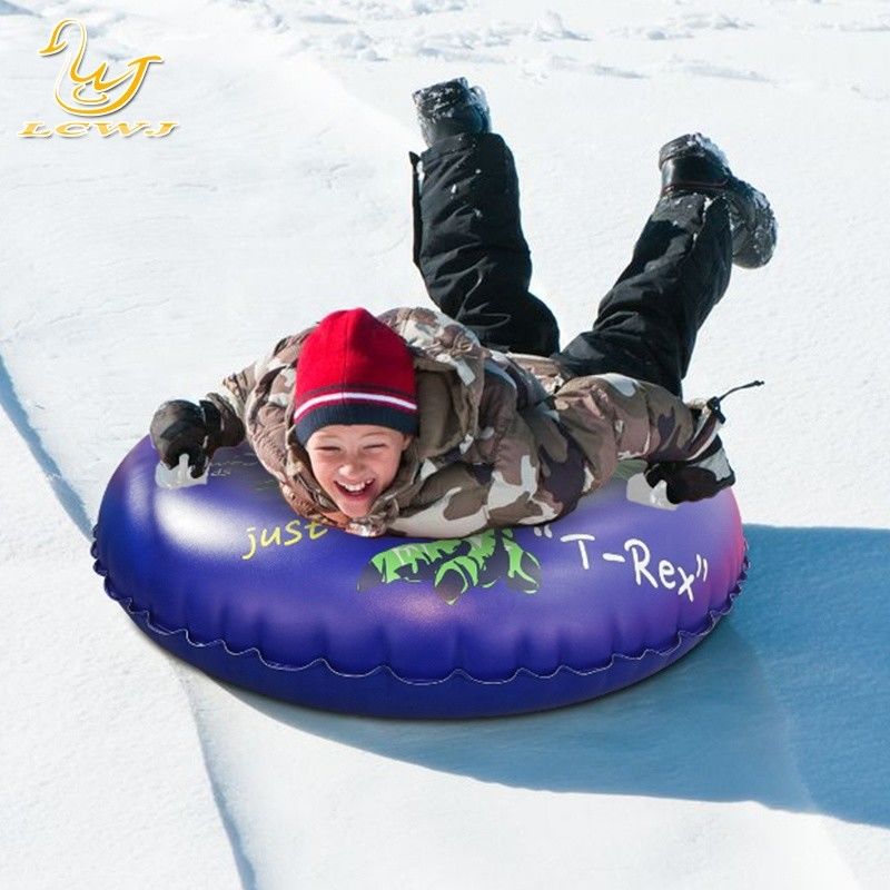 LC Enfants en plein air Hiver amusant Dinosaure T-rex traîneau de neige pliable Adulte Traîneau de neige portable Pvc Snow Tube