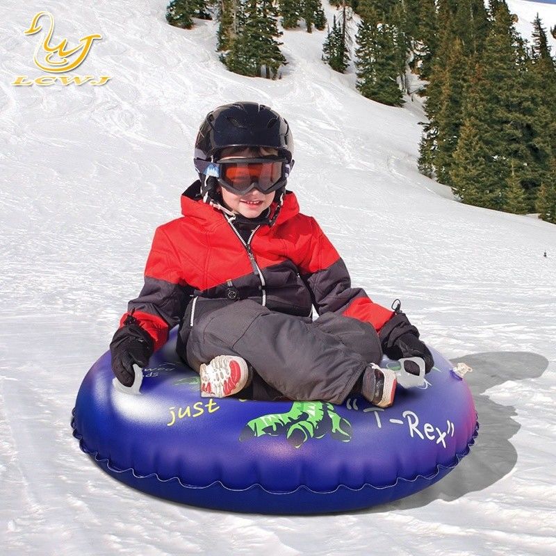 LC Enfants en plein air Hiver amusant Dinosaure T-rex traîneau de neige pliable Adulte Traîneau de neige portable Pvc Snow Tube