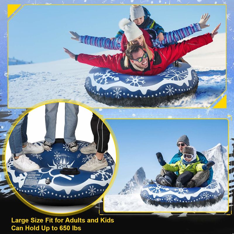 Traîneau lourd Tubes de neige pour adultes Tubes d'air pour neige Jouets amusants pour enfants en hiver