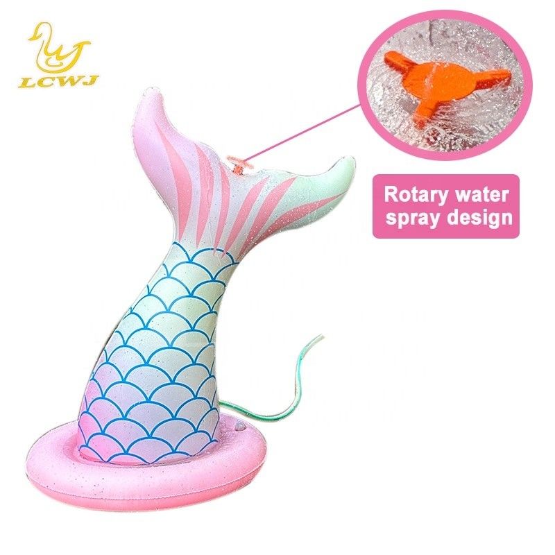 LC Sirène Jouets d'eau pour garçons filles Jeux d'été en plein air arrière-cour Faire exploser Spray Toy Sprinkler gonflable d'eau pour les enfants