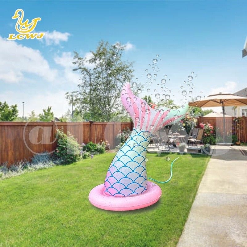 LC Sirène Jouets d'eau pour garçons filles Jeux d'été en plein air arrière-cour Faire exploser Spray Toy Sprinkler gonflable d'eau pour les enfants