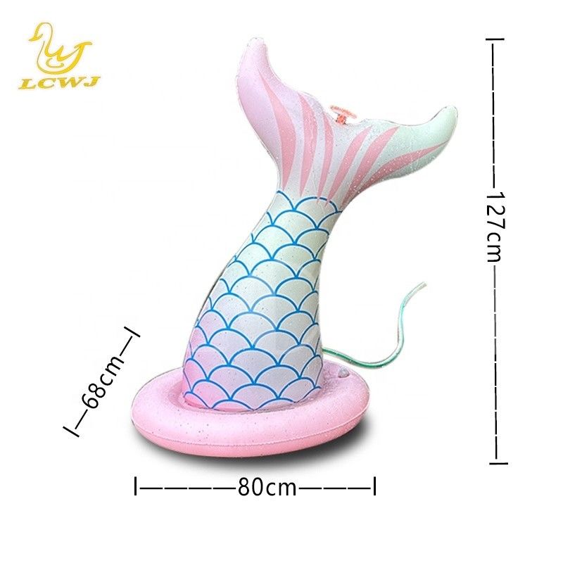 LC Sirène Jouets d'eau pour garçons filles Jeux d'été en plein air arrière-cour Faire exploser Spray Toy Sprinkler gonflable d'eau pour les enfants